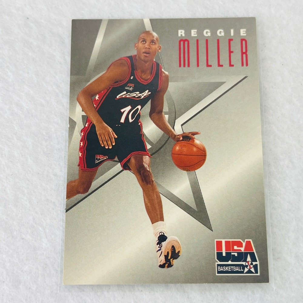 1996 SkyBox USA Basketball Reggie Miller #5 Texaco Trading Card Indiana Pacers